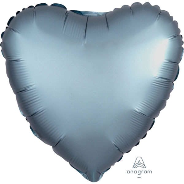 Standard Heart Satin Luxe Steel Blue